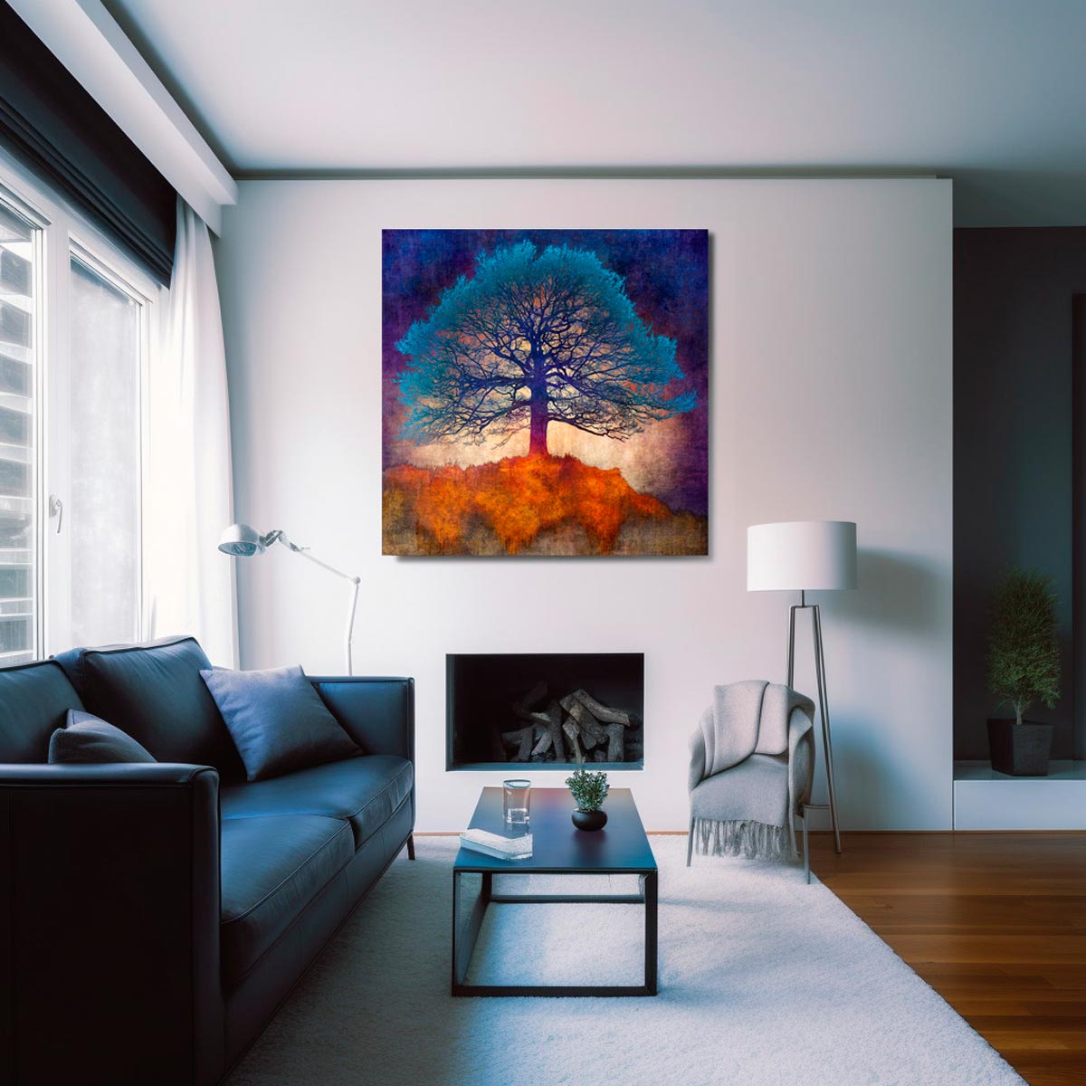 Large Brushed Aluminium Print